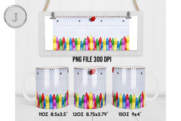 Download Crayon Mug Back to School Add Text Wrap6 - Premium Bundle
